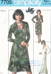 7705  Simplicity 70S JIFFY WRAP LS DRESS LENGTHS, BELT PATTERN  16  cut